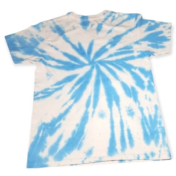 AALIYAH Tie Dye Graphic T-shirt Light Blue/White M - Picture 5 of 5